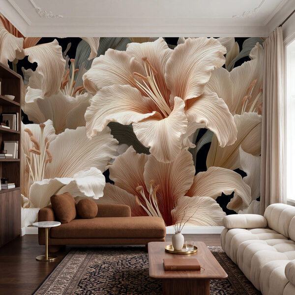 Flores delicadas em tons suaves