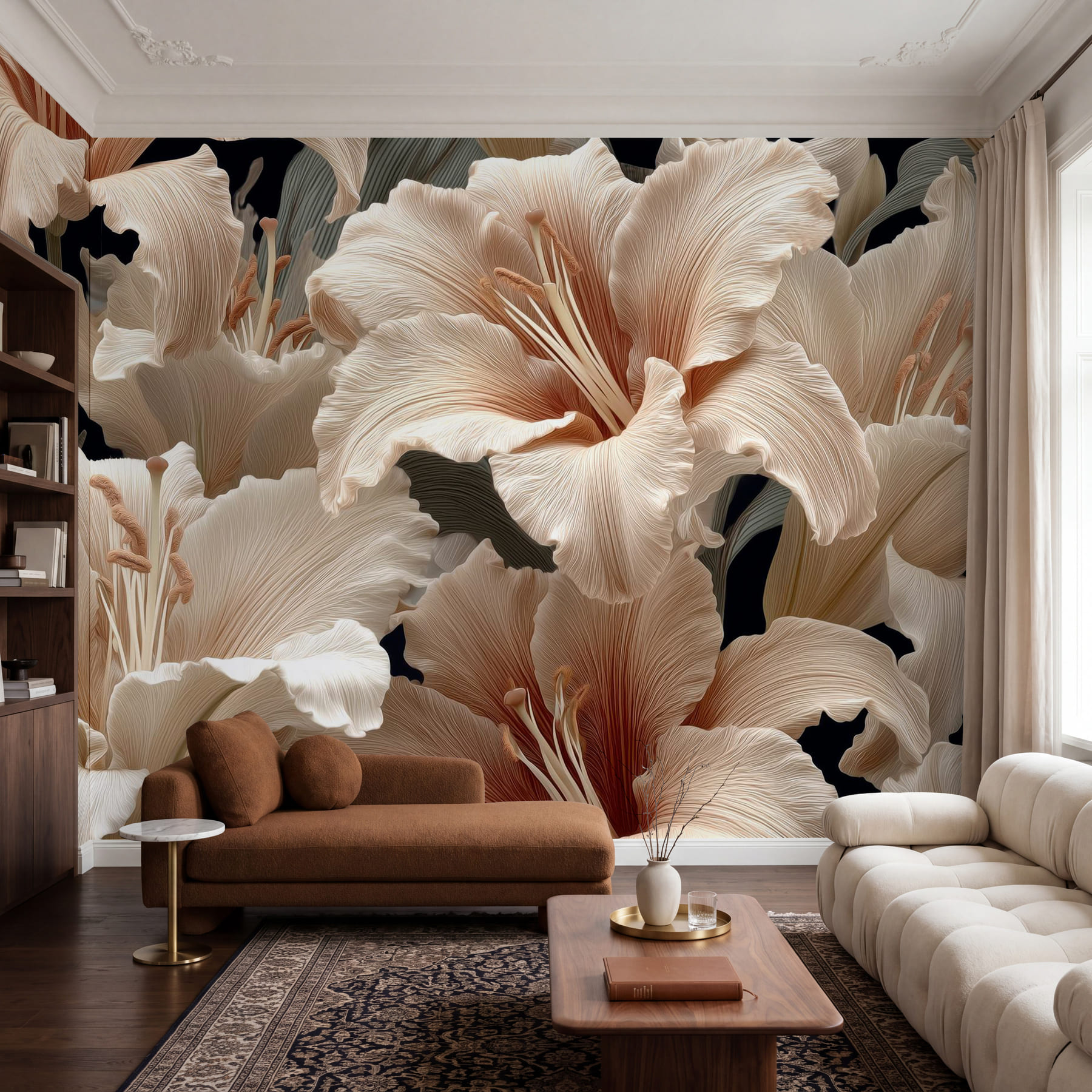 Flores delicadas em tons suaves