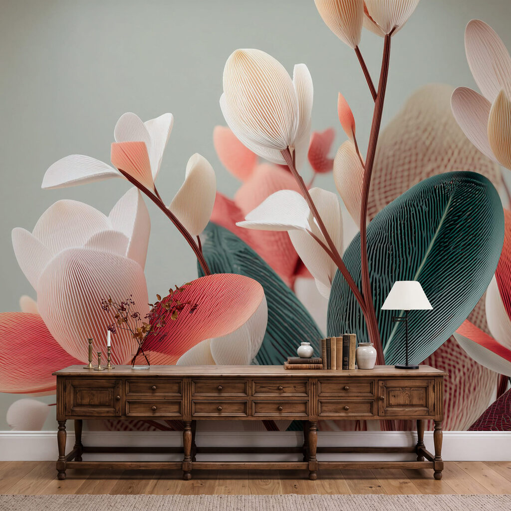 Flores delicadas em tons suaves