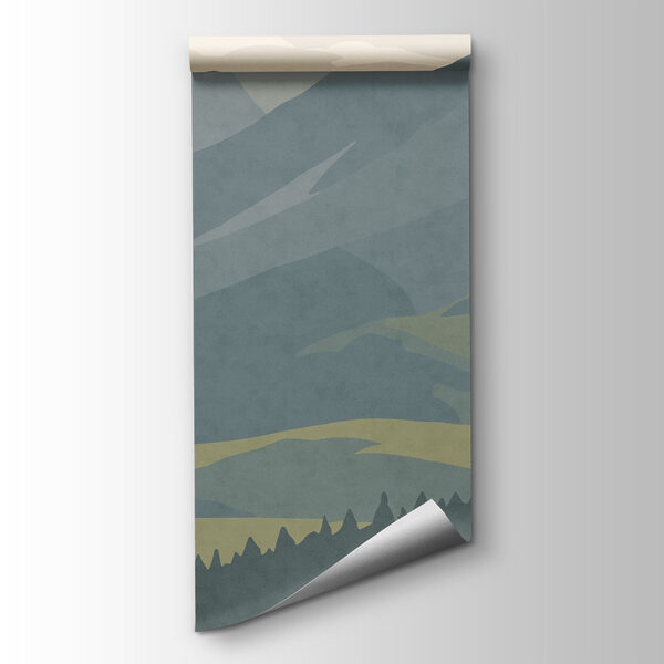 Landscape with a path and mountains