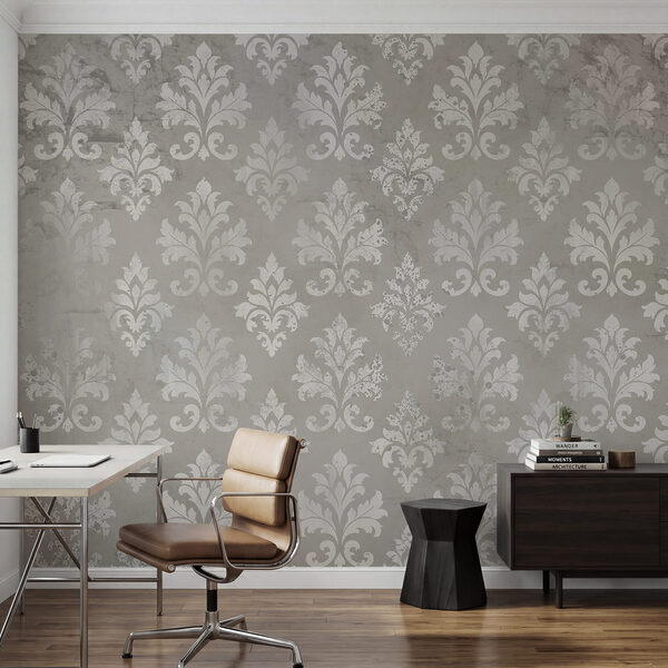 Papel de parede com flor-de-lis branca Papel de parede com flor-de-lis branca