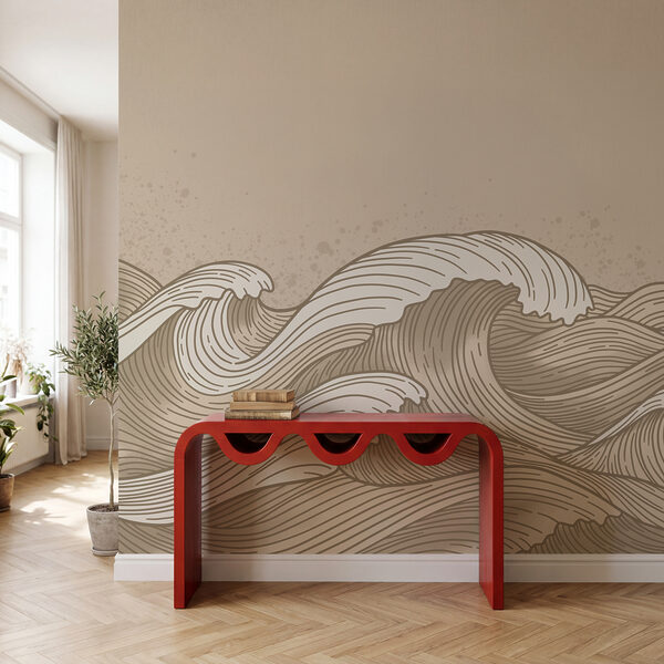 Desenho de ondas no mar Desenho de ondas no mar