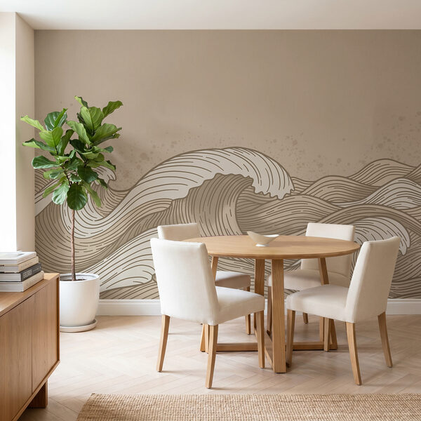 Desenho de ondas no mar Desenho de ondas no mar
