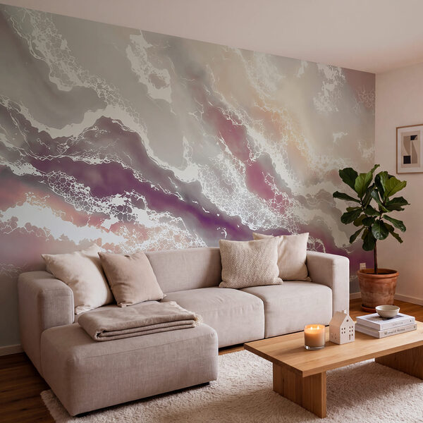 Ondas fluidas de cores suaves