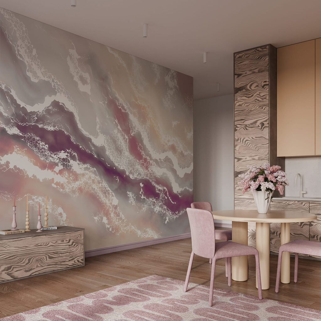 Ondas fluidas de cores suaves
