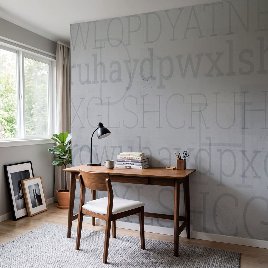 Fundo cinzento com letras