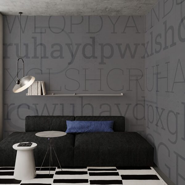 Fundo cinzento com letras