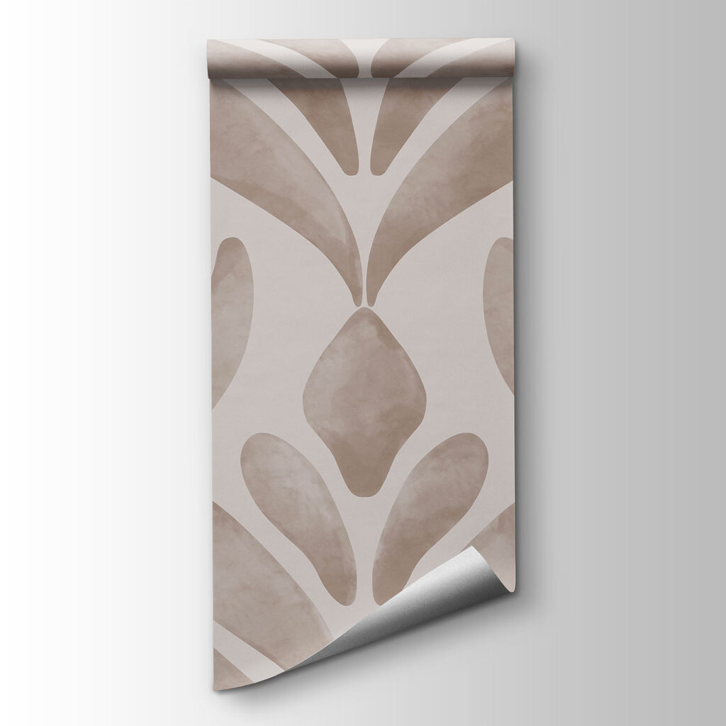 Pattern of leaves on a white background