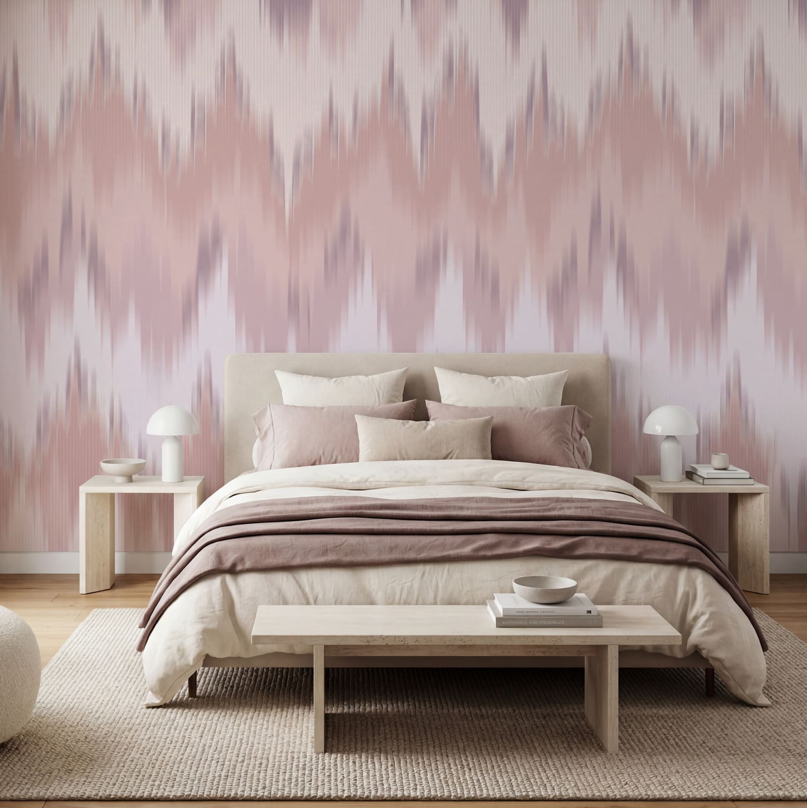 Padrão em ziguezague rosa e branco Padrão em ziguezague rosa e branco