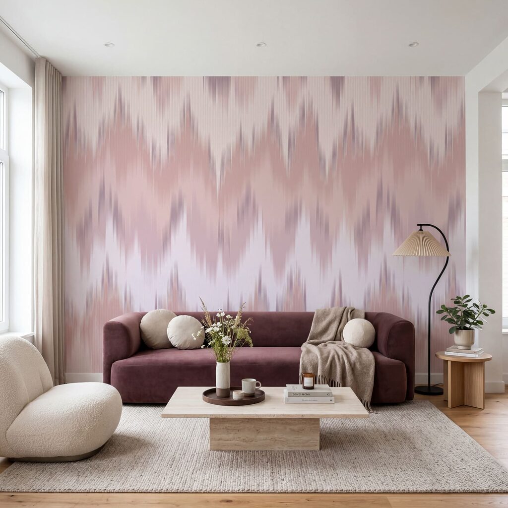 Padrão em ziguezague rosa e branco Padrão em ziguezague rosa e branco