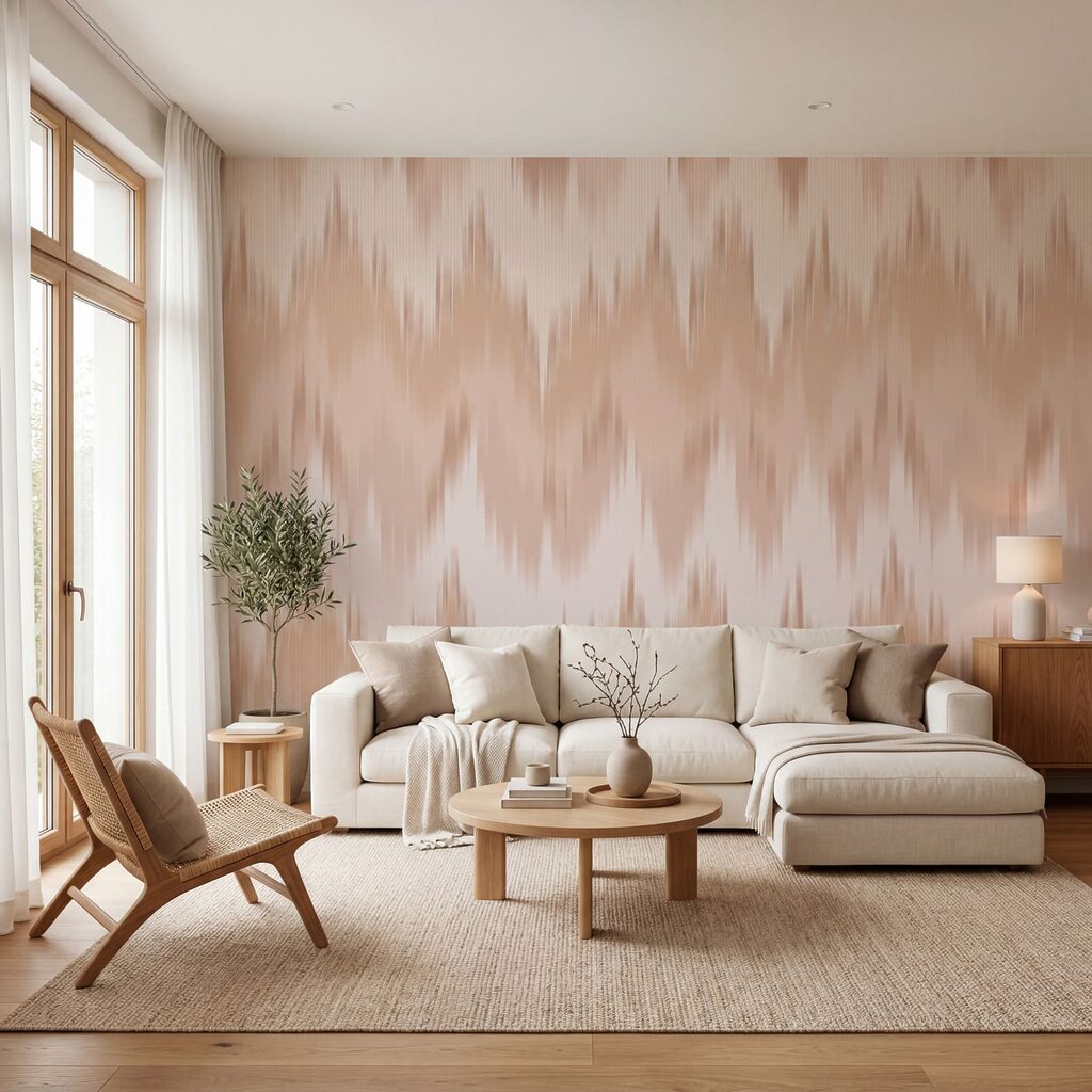 Padrão em ziguezague rosa e branco Padrão em ziguezague rosa e branco
