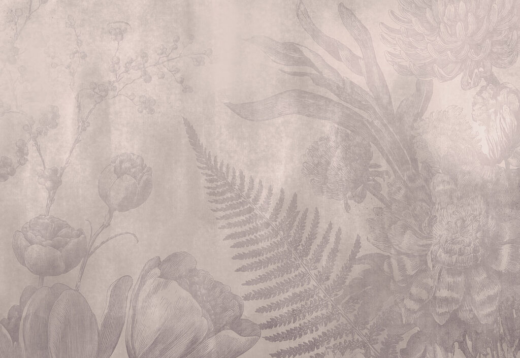 Delicate floral design in soft tones