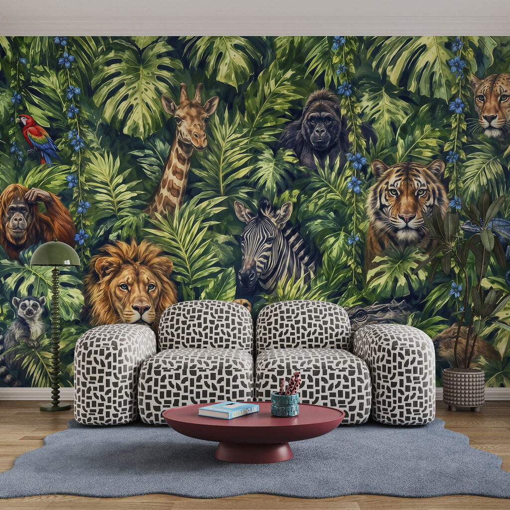 Grupo de animais na selva Grupo de animais na selva