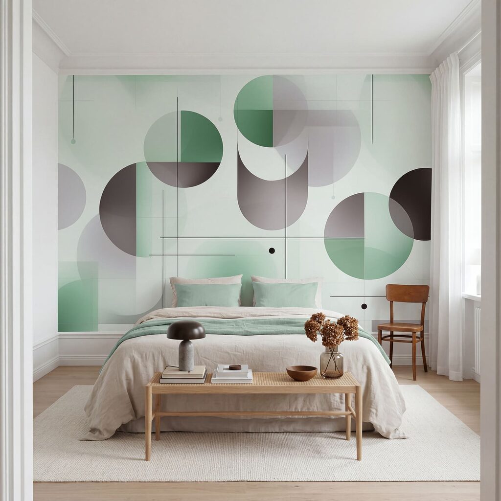 Formas abstratas em cores suaves