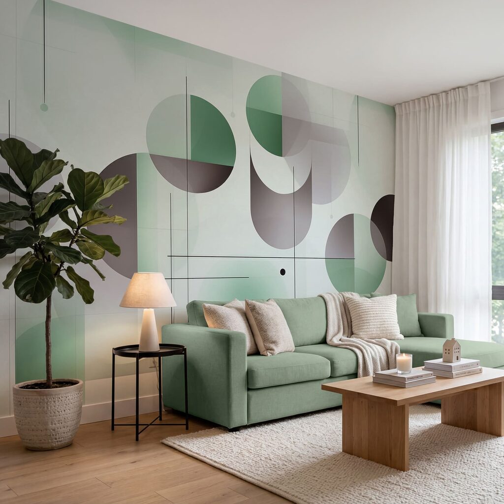 Formas abstratas em cores suaves