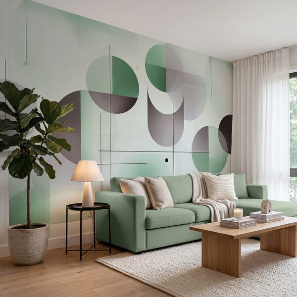 Formas abstratas em cores suaves