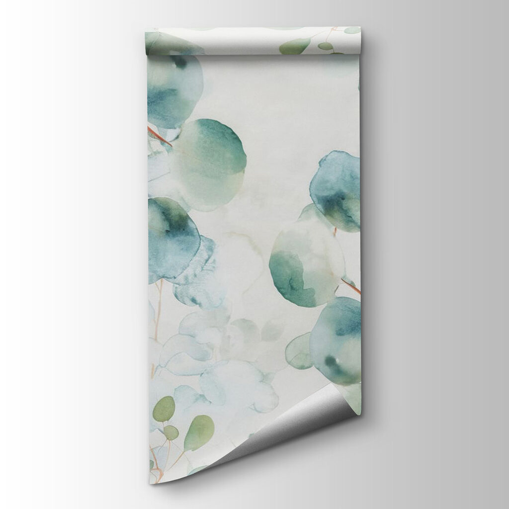 Delicate leaves in soft watercolor hues