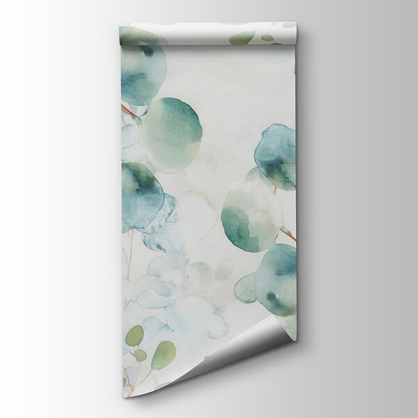 Delicate leaves in soft watercolor hues