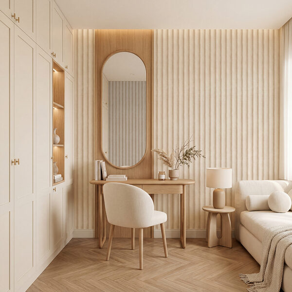 Linhas verticais elegantes em tons suaves