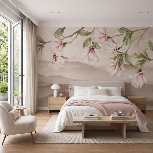 Pintura de flores num ramo