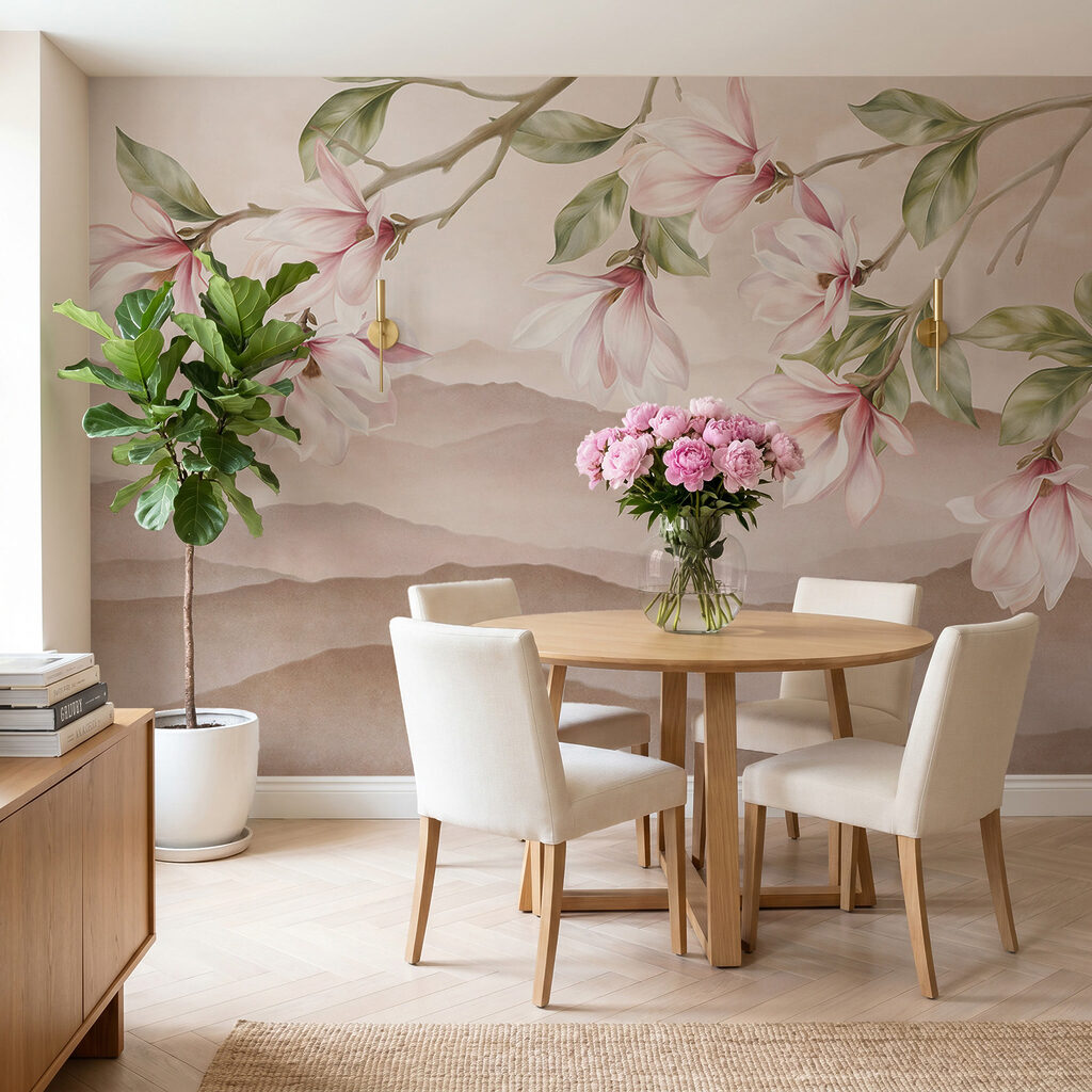 Pintura de flores num ramo