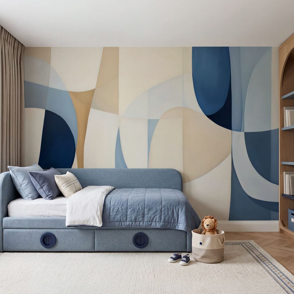 Obra de arte em azul e branco Obra de arte em azul e branco