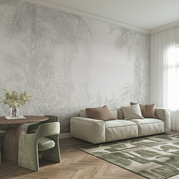 Fundo branco com plantas