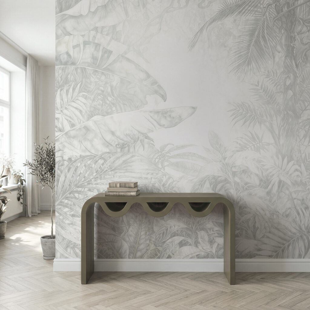 Fundo branco com plantas