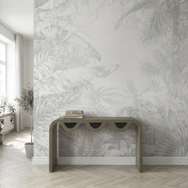 Fundo branco com plantas