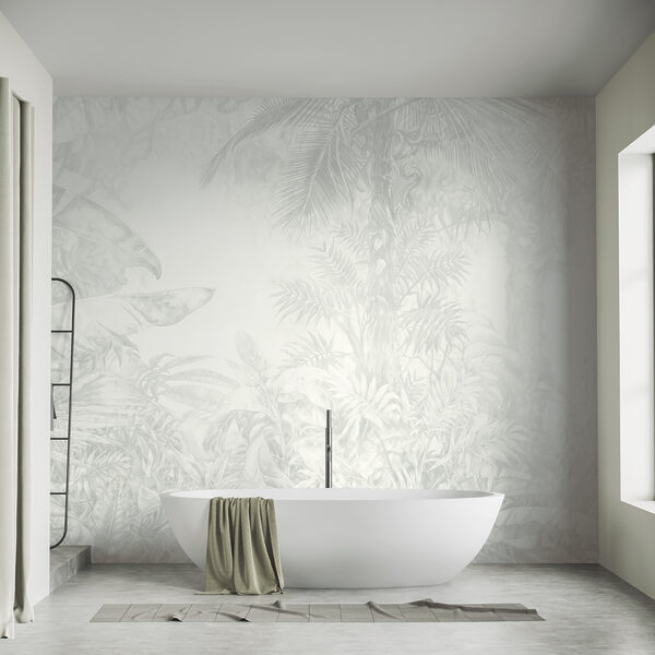 Fundo branco com plantas