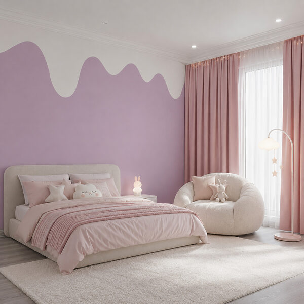 Líquido branco e roxo