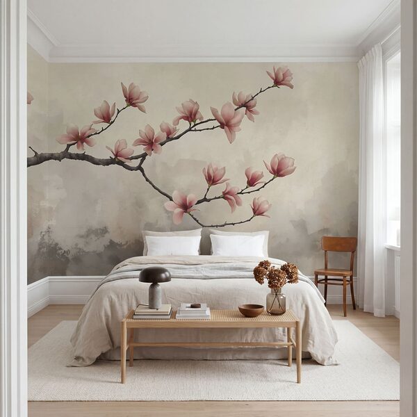 Ramo com flores cor-de-rosa