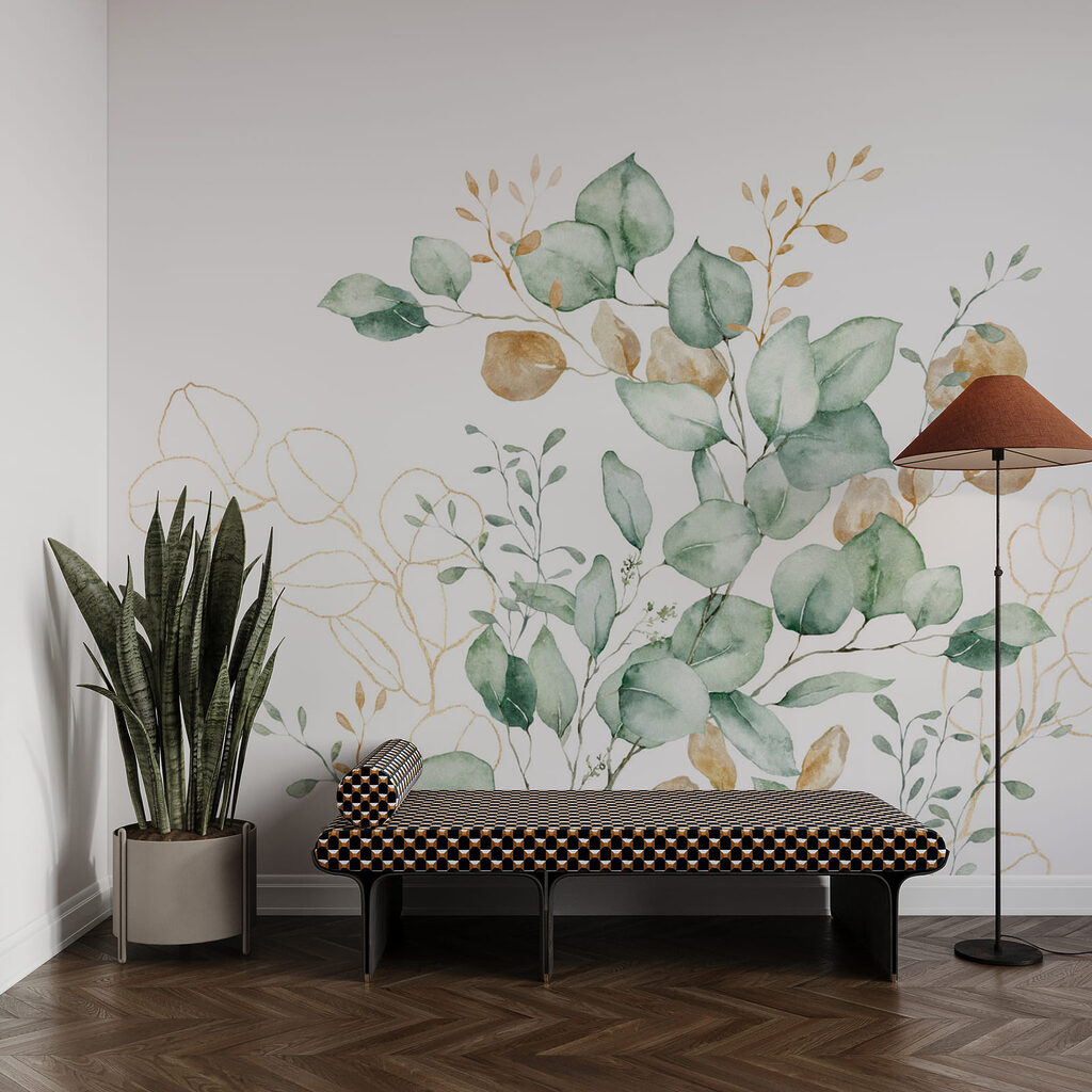 Pintura em aguarela de folhas Pintura em aguarela de folhas