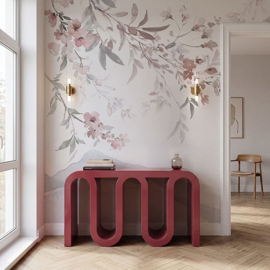 Pintura de flores sobre fundo branco