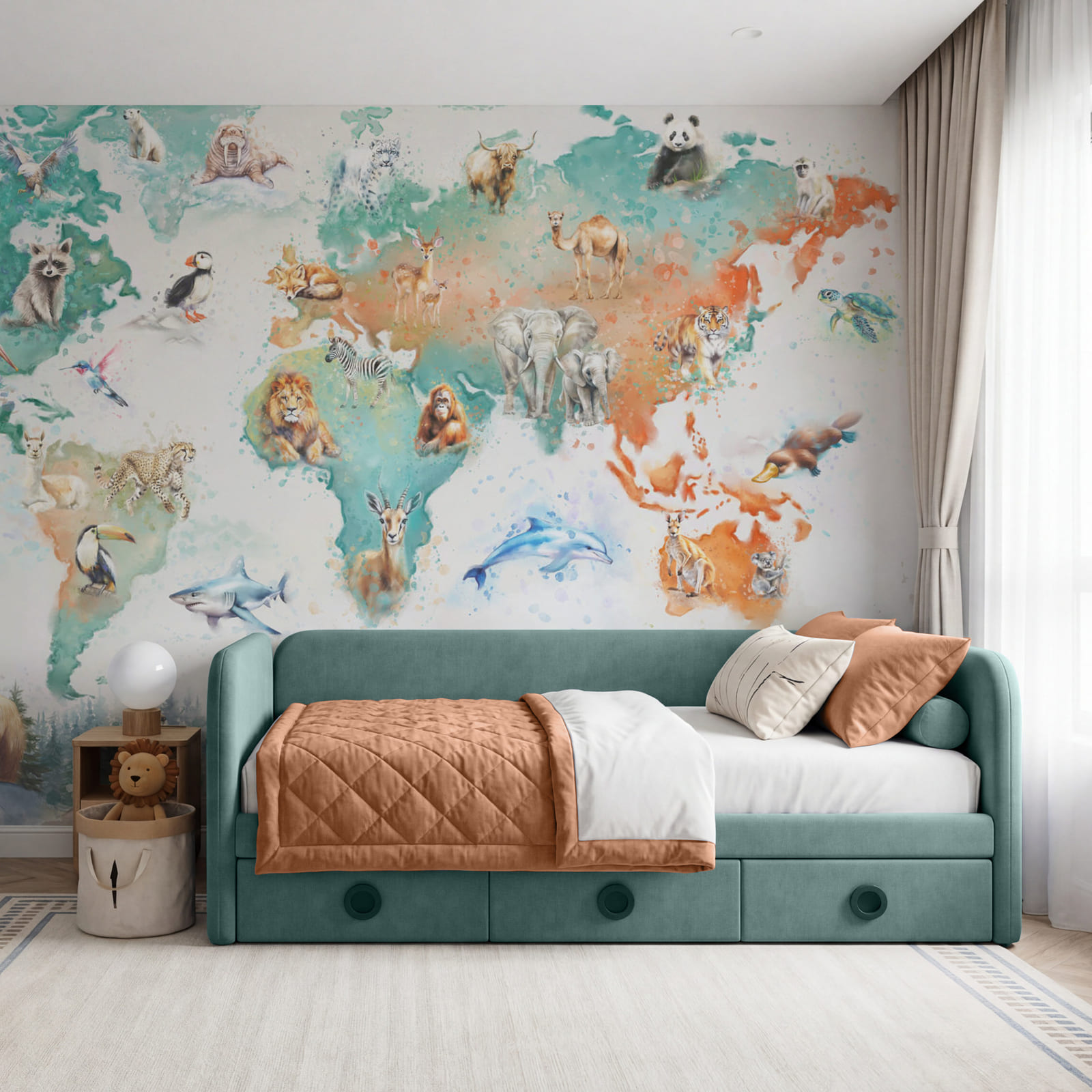 Mapa de animais e aves