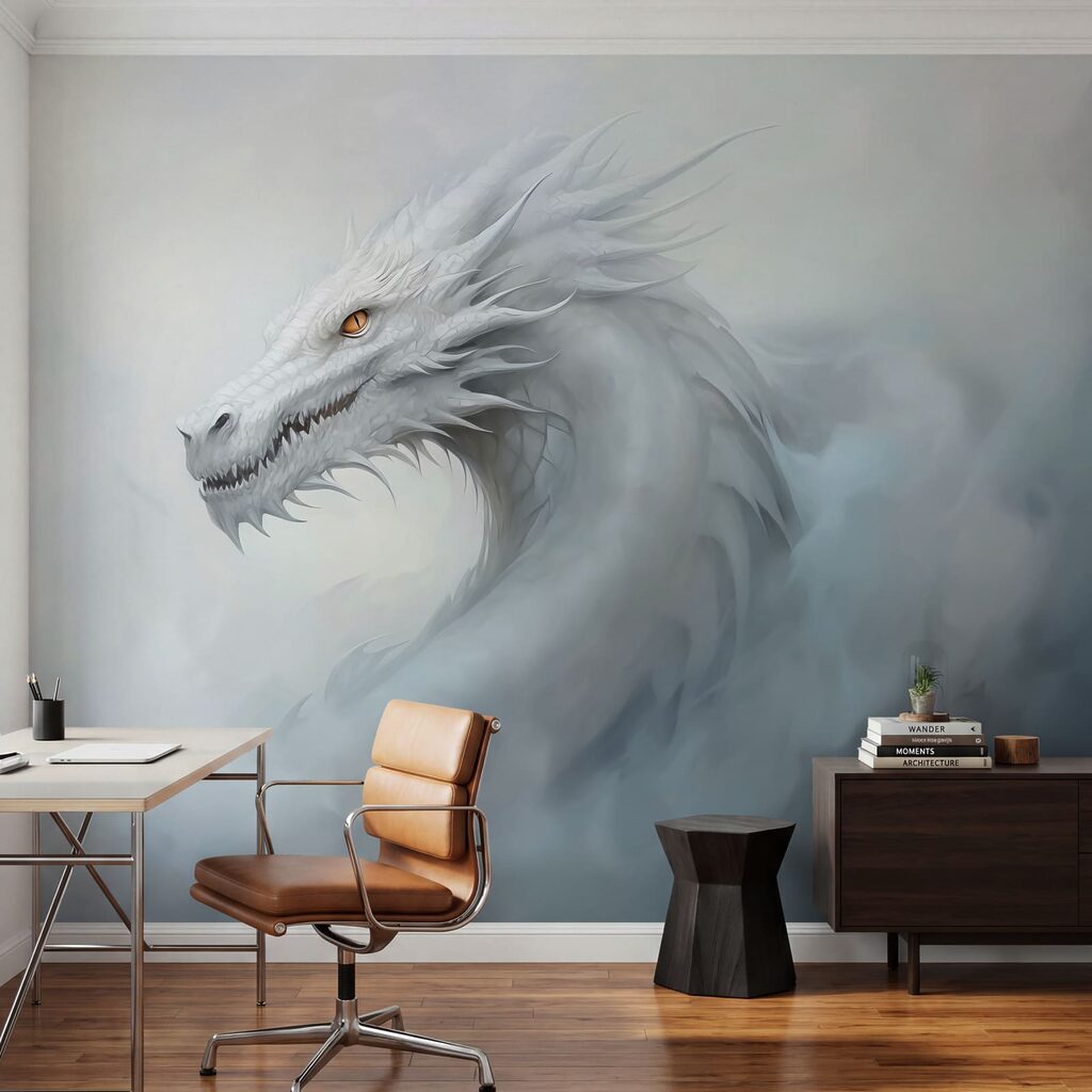 Dragão branco nas nuvens Dragão branco nas nuvens