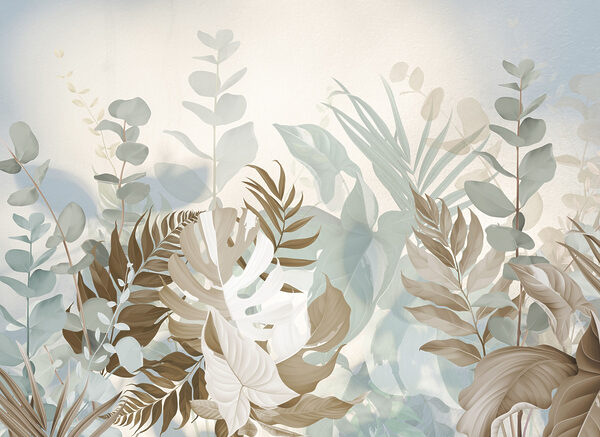 Lush greens in soft pastel hues