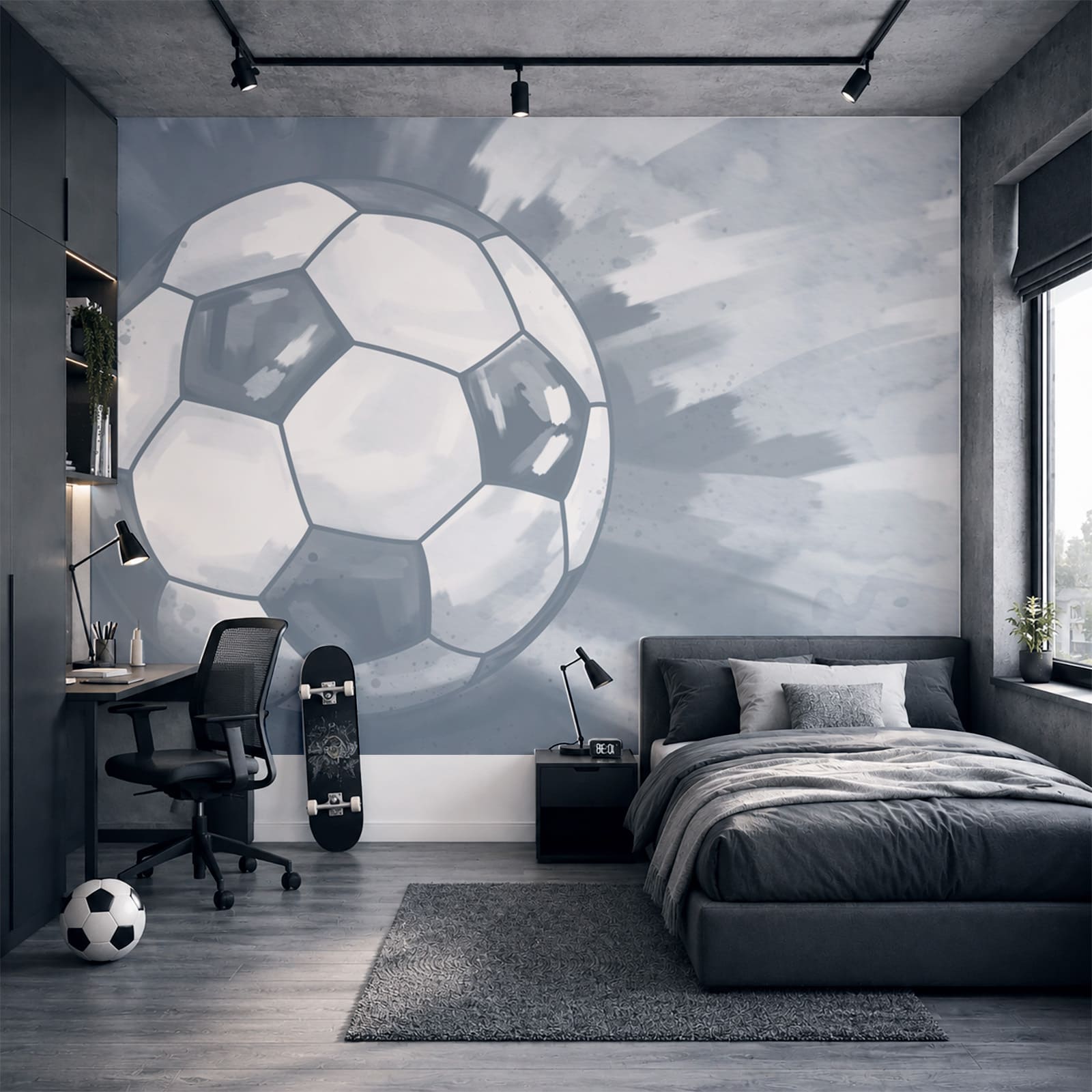 Bola de futebol no ar Bola de futebol no ar