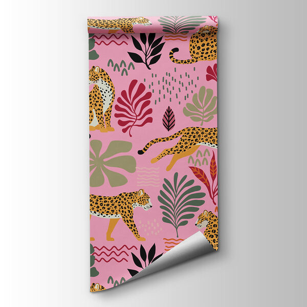 Pattern of leopards and flowers Pattern of leopards and flowers