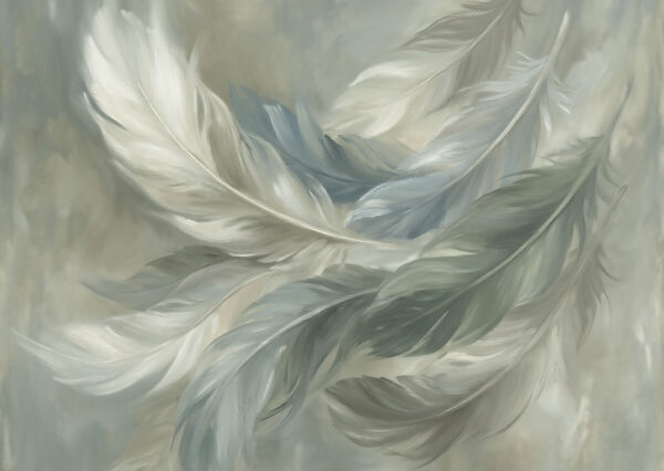 Soft feathers in gentle hues Soft feathers in gentle hues