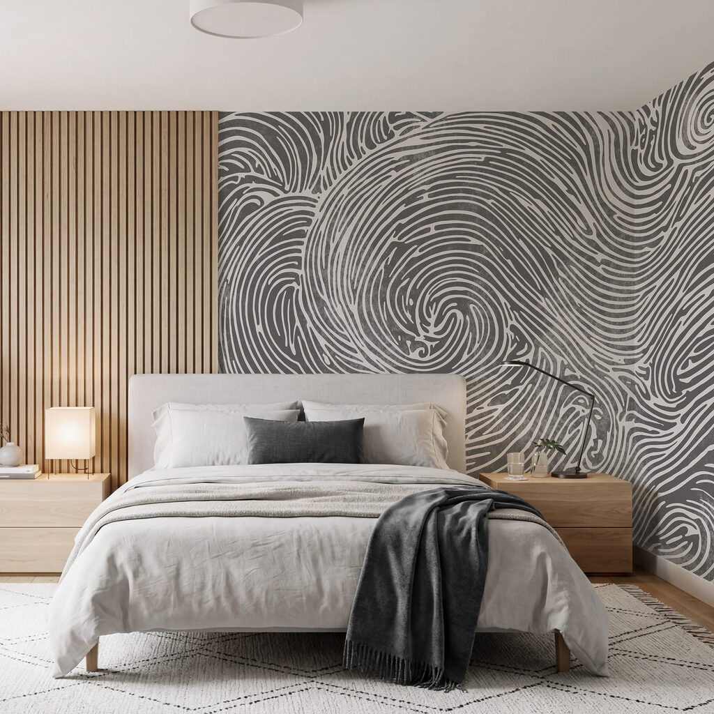 Padrão espiral em cinzento e branco Padrão espiral em cinzento e branco