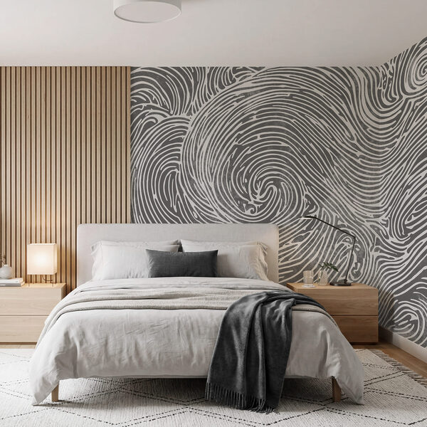 Padrão espiral em cinzento e branco Padrão espiral em cinzento e branco