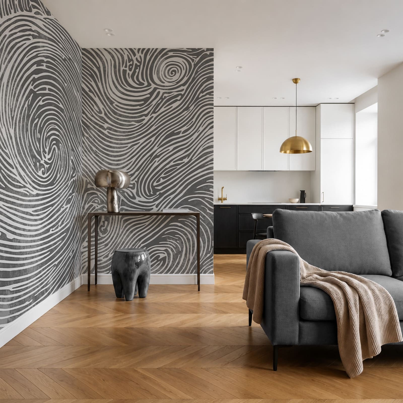 Padrão espiral em cinzento e branco Padrão espiral em cinzento e branco