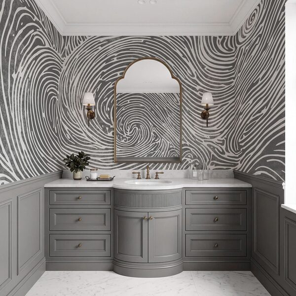 Padrão espiral em cinzento e branco Padrão espiral em cinzento e branco