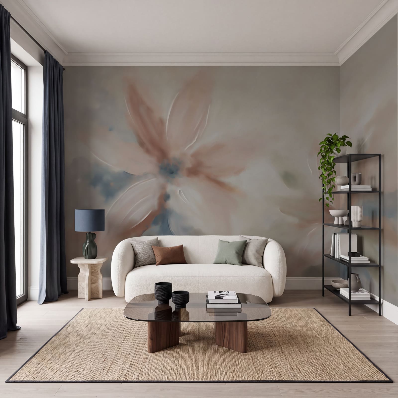 Pintura de flores numa superfície branca Pintura de flores numa superfície branca