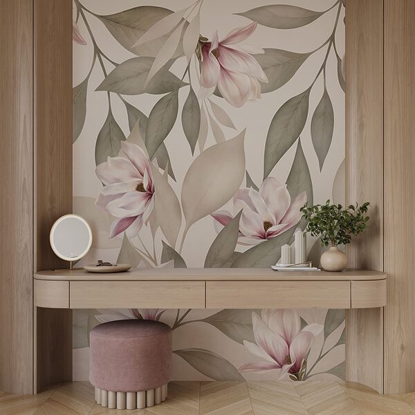 Flores delicadas em tons suaves de pastel