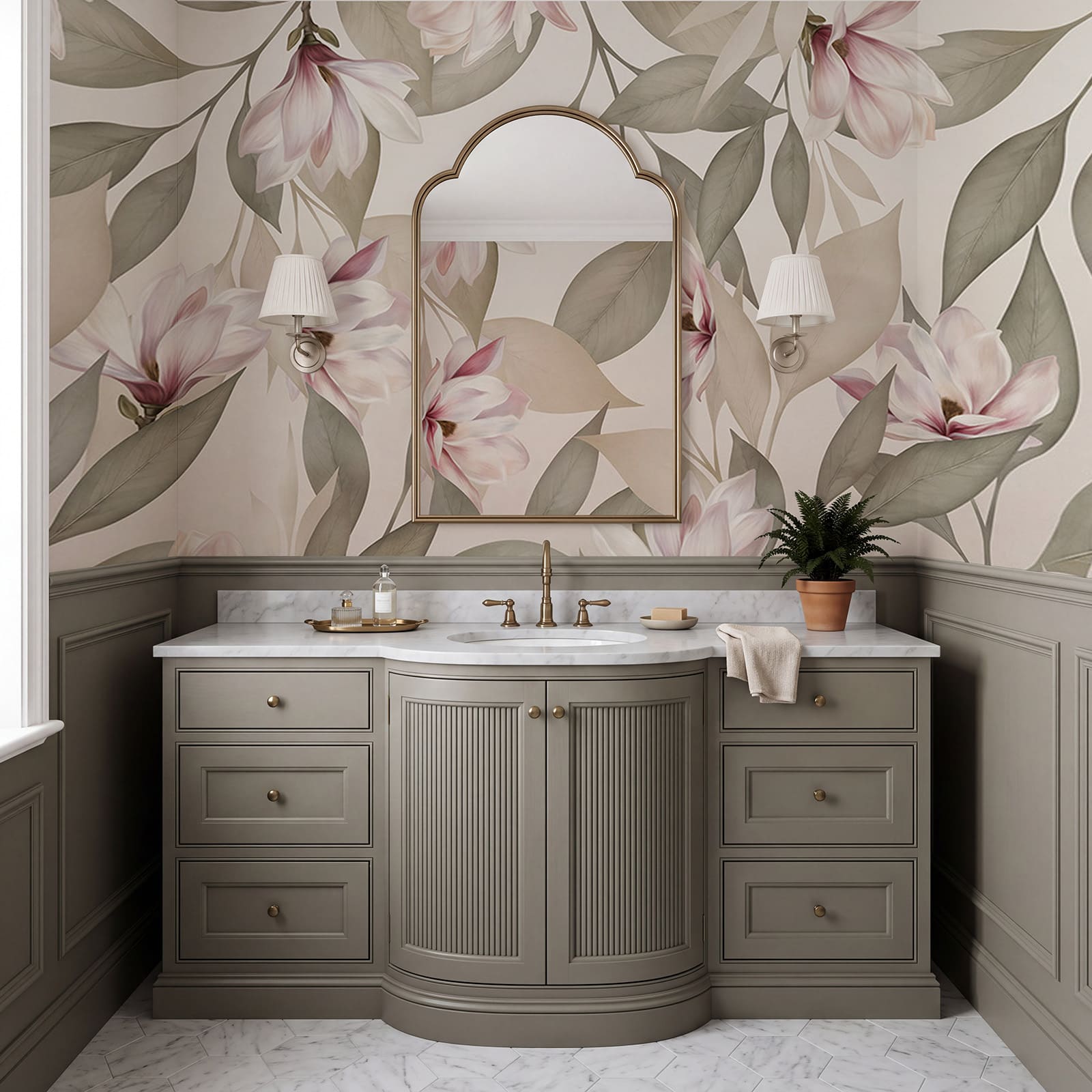 Flores delicadas em tons suaves de pastel