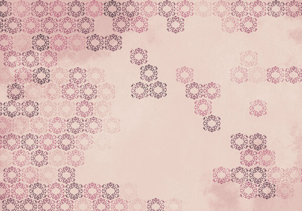 Pink background with many small black and red shapes Pink background with many small black and red shapes