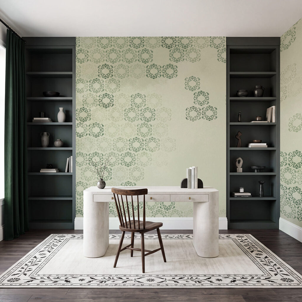 Fundo branco com um desenho em preto e verde Fundo branco com um desenho em preto e verde