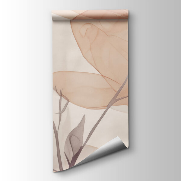 Transparent flowers with leaves